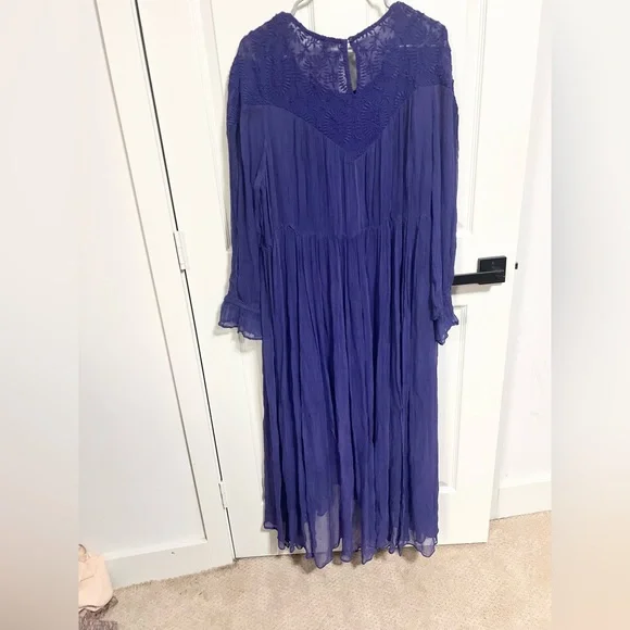 NWT Sundance Rivoli Dress In Lapiz Prairie Cottagecore size XL - Picture 9 of 10